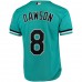 Men's Florida Marlins Andre Dawson Mitchell & Ness Teal Fashion Cooperstown Collection Mesh Batting Practice Jersey