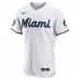 Miami Marlins Jackie Robinson Men's Nike White Authentic Player Jersey