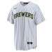 Milwaukee Brewers Men's Nike White Home Replica Team Jersey