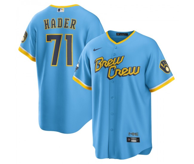 Milwaukee Brewers Josh Hader Men's Nike Powder Blue 2022 City Connect Replica Player Jersey