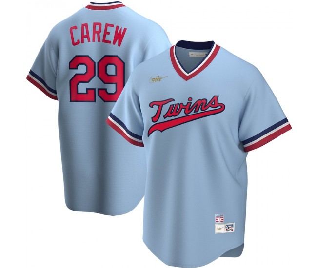 Minnesota Twins Rod Carew Men's Nike Light Blue Road Cooperstown Collection Player Jersey