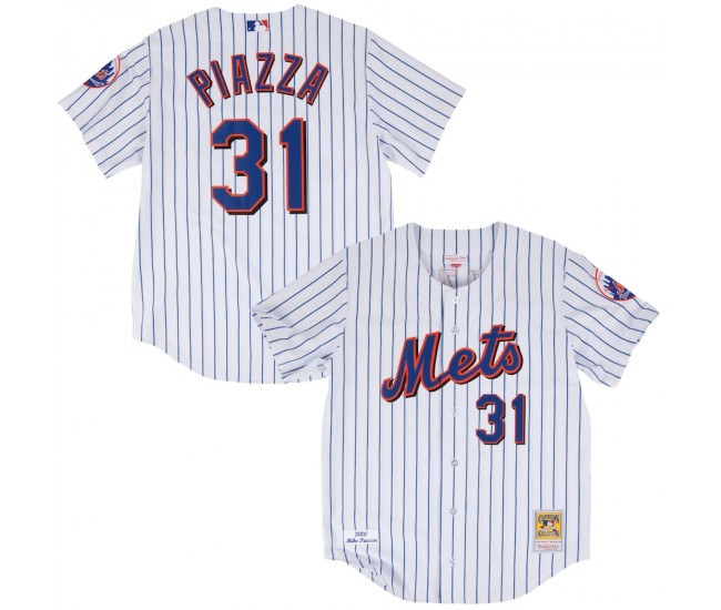 New York Mets Mike Piazza 2000 Men's Mitchell & Ness White Authentic Jersey