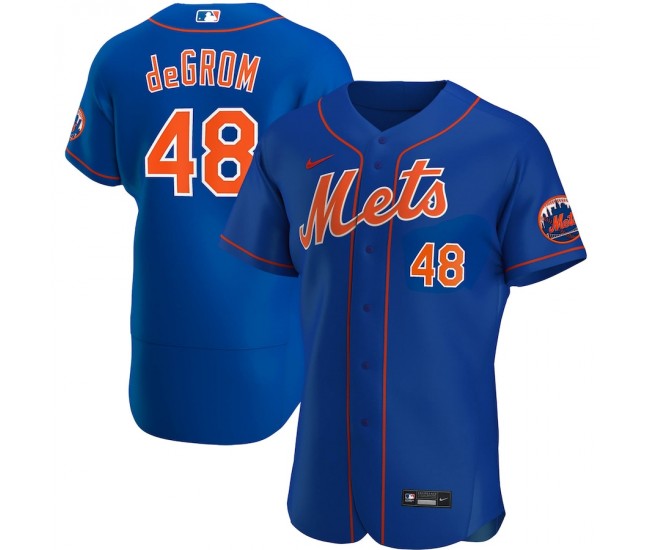 New York Mets Jacob deGrom Men's Nike Royal Alternate Authentic Player Jersey