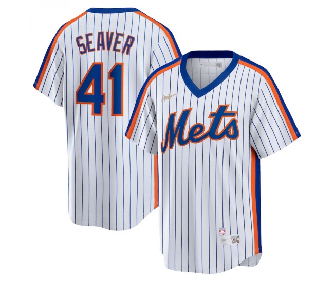 New York Mets Tom Seaver Men's Nike White Home Cooperstown Collection Player Jersey