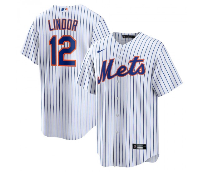 New York Mets Francisco Lindor Men's Nike White Home Replica Player Jersey