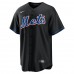 New York Mets Francisco Lindor Men's Nike Black 2022 Alternate Replica Player Jersey