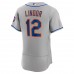 New York Mets Francisco Lindor Men's Nike Gray Road Authentic Player Jersey