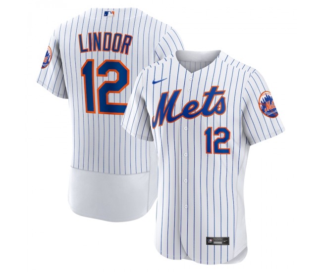 New York Mets Francisco Lindor Men's Nike White Home Authentic Player Jersey