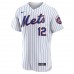 New York Mets Francisco Lindor Men's Nike White Home Authentic Player Jersey