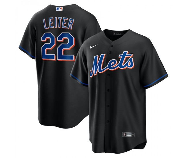 New York Mets Al Leiter Men's Nike Black 2022 Alternate Replica Player Jersey