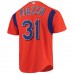 New York Mets Mike Piazza Men's Mitchell & Ness Orange Cooperstown Collection Mesh Batting Practice Jersey