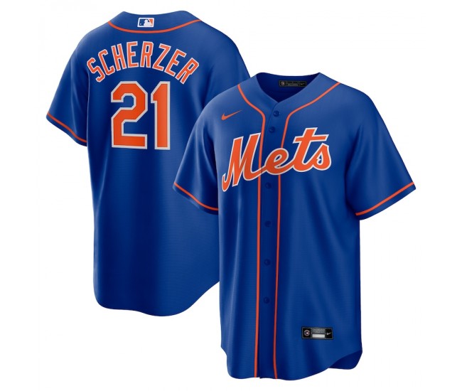 New York Mets Max Scherzer Men's Nike Royal Alternate Replica Player Jersey