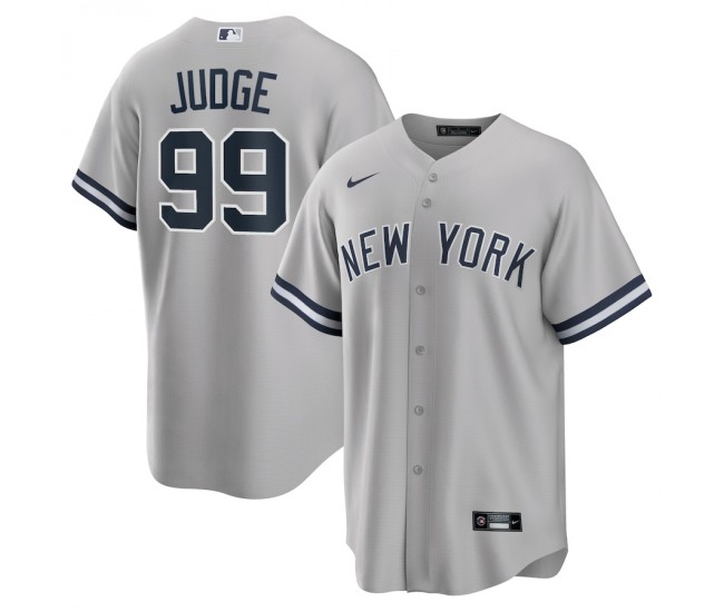 New York Yankees Aaron Judge Men's Nike Gray Road Replica Player Name Jersey