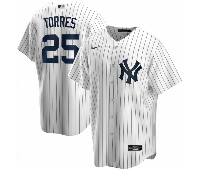 New York Yankees Gleyber Torres Men's Nike White Home Replica Player Name Jersey