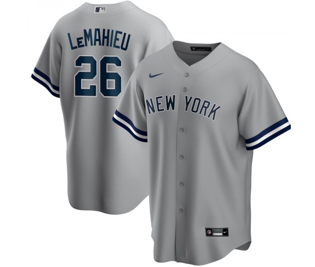 New York Yankees DJ LeMahieu Men's Nike Gray Road Replica Player Jersey