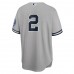 New York Yankees Derek Jeter Men's Nike Gray 2020 Hall of Fame Induction Replica Jersey