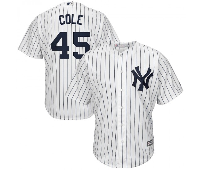 Men's New York Yankees Gerrit Cole White/Navy Big & Tall Replica Player Jersey