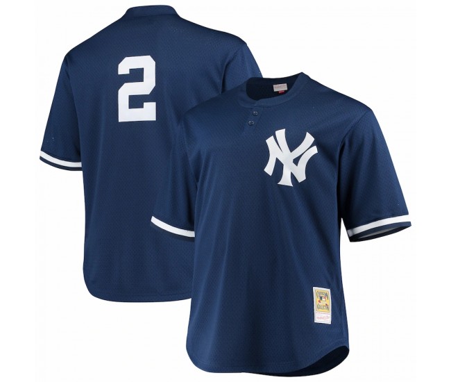 New York Yankees Derek Jeter Men's Mitchell & Ness Navy Big & Tall Batting Practice Replica Player Jersey