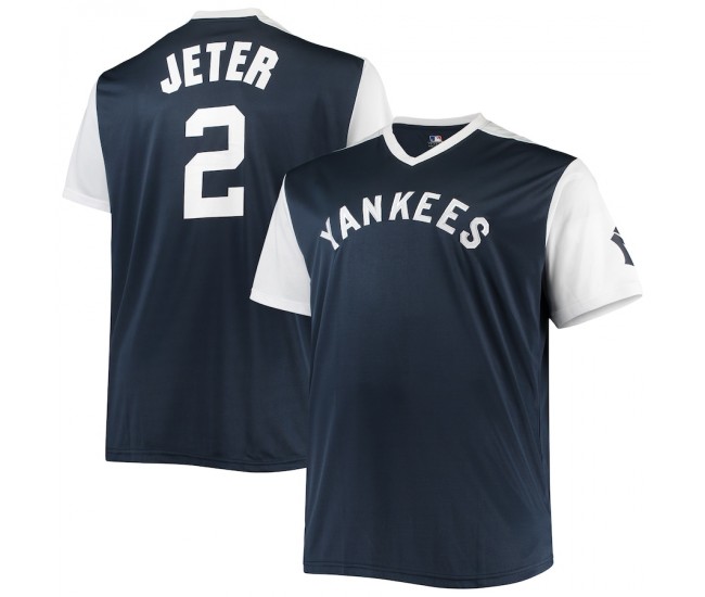 Men's New York Yankees Derek Jeter Navy/White Cooperstown Collection Player Replica Jersey