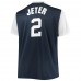 Men's New York Yankees Derek Jeter Navy/White Cooperstown Collection Player Replica Jersey