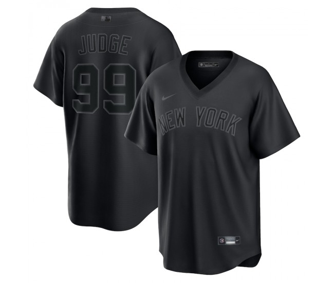 New York Yankees Aaron Judge Men's Nike Black Pitch Black Fashion Replica Player Jersey