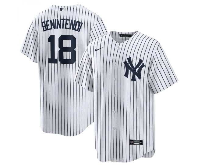 New York Yankees Andrew Benintendi Men's Nike White/Navy Home Replica Player Jersey