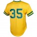 Oakland Athletics Rickey Henderson Men's Mitchell & Ness Yellow Cooperstown Mesh Batting Practice Jersey