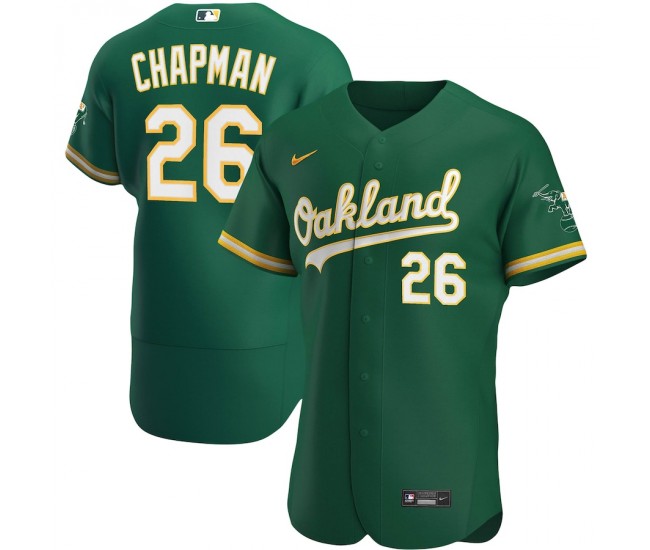 Oakland Athletics Matt Chapman Men's Nike Kelly Green Alternate Authentic Player Jersey