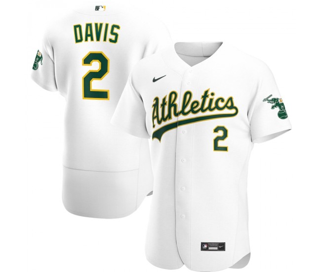 Oakland Athletics Khris Davis Men's Nike White Home Authentic Player Jersey