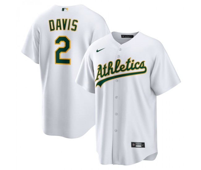 Oakland Athletics Khris Davis Men's Nike White Home Replica Player Name Jersey