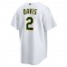 Oakland Athletics Khris Davis Men's Nike White Home Replica Player Name Jersey