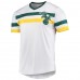 Oakland Athletics Men's Stitches White Cooperstown Collection V-Neck Jersey