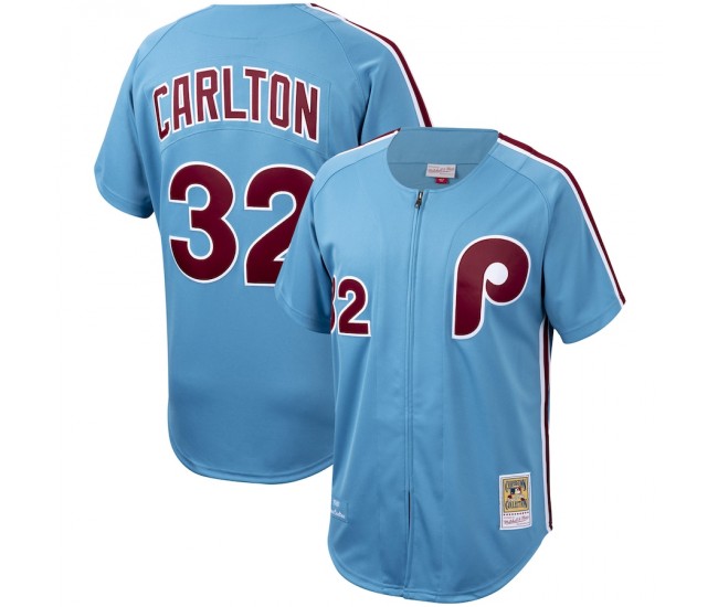 Steve Carlton Philadelphia Phillies Mitchell & Ness Cooperstown Collection Authentic Jersey - Light Blue