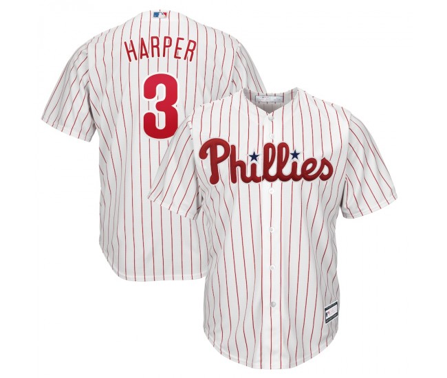 Men's Philadelphia Phillies Bryce Harper White Big & Tall Replica Player Jersey