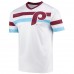 Philadelphia Phillies Men's Stitches White Cooperstown Collection V-Neck Jersey