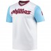 Philadelphia Phillies Men's Stitches White Cooperstown Collection Wordmark V-Neck Jersey