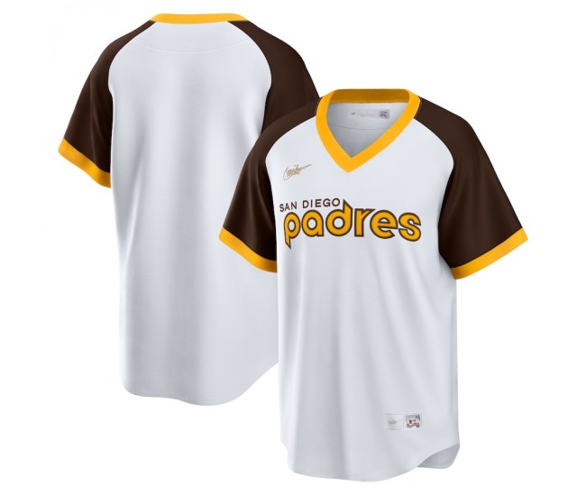 San Diego Padres Men's Nike White Home Cooperstown Collection Team Jersey