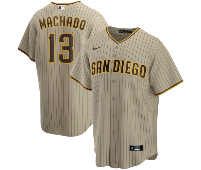 San Diego Padres Manny Machado Men's Nike Tan Alternate Replica Player Jersey