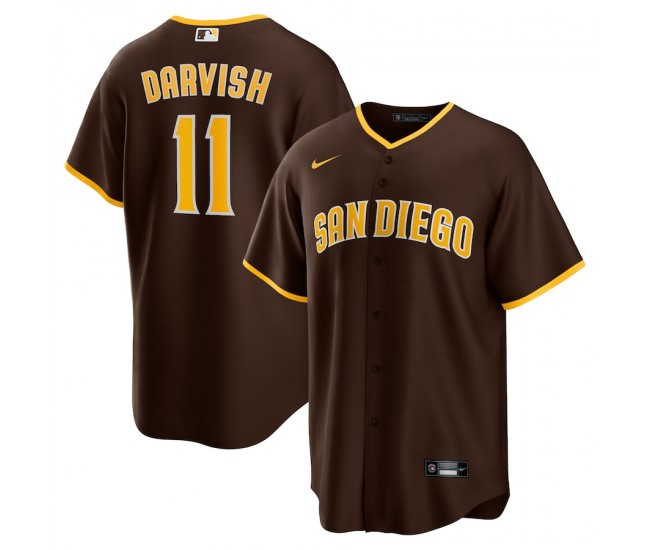 San Diego Padres Yu Darvish Men's Nike Brown Alternate Replica Player Jersey