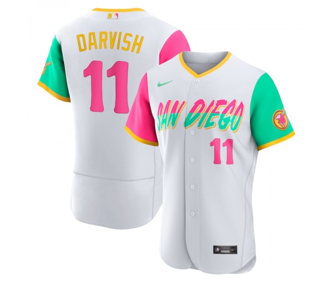 San Diego Padres Yu Darvish Men's Nike White 2022 City Connect Authentic Player Jersey