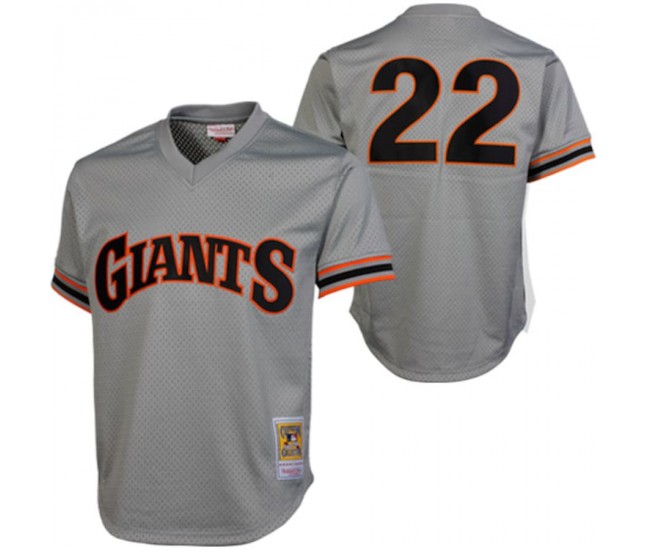 Mitchell & Ness Will Clark San Francisco Giants 1989 Authentic Cooperstown Collection Batting Practice Jersey - Gray