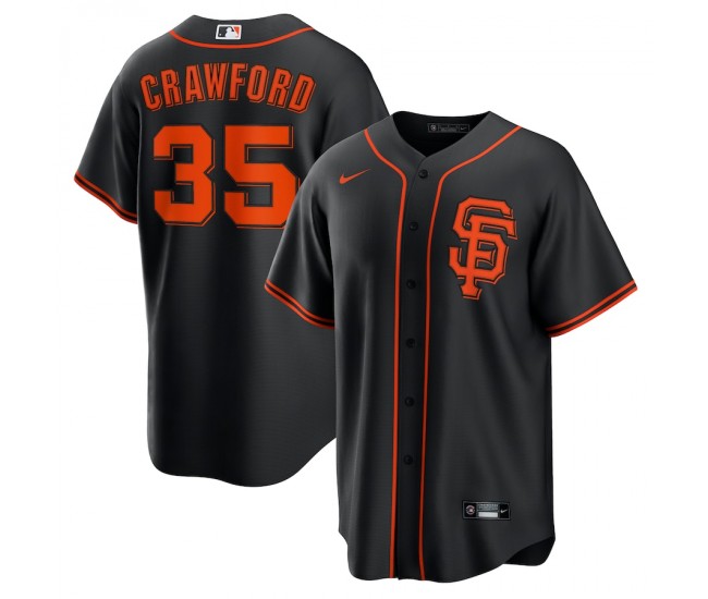 San Francisco Giants Brandon Crawford Men's Nike Black Alternate Replica Player Name Jersey