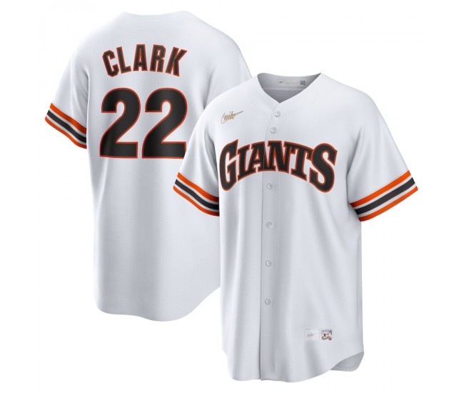 San Francisco Giants Will Clark Men's Nike White Home Cooperstown Collection Player Jersey