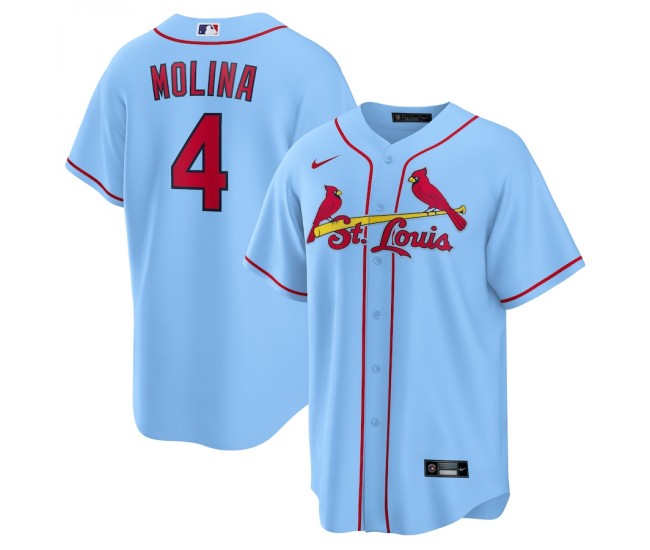 St. Louis Cardinals Yadier Molina Men's Nike Light Blue Alternate Replica Player Name Jersey