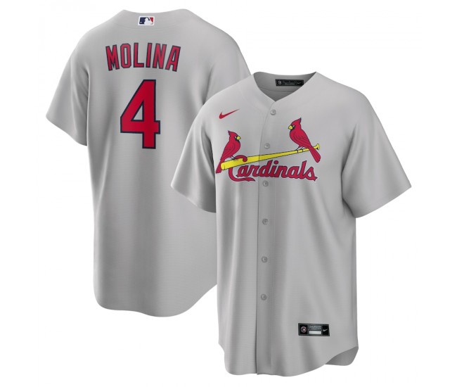 St. Louis Cardinals Yadier Molina Men's Nike Gray Road Replica Player Name Jersey