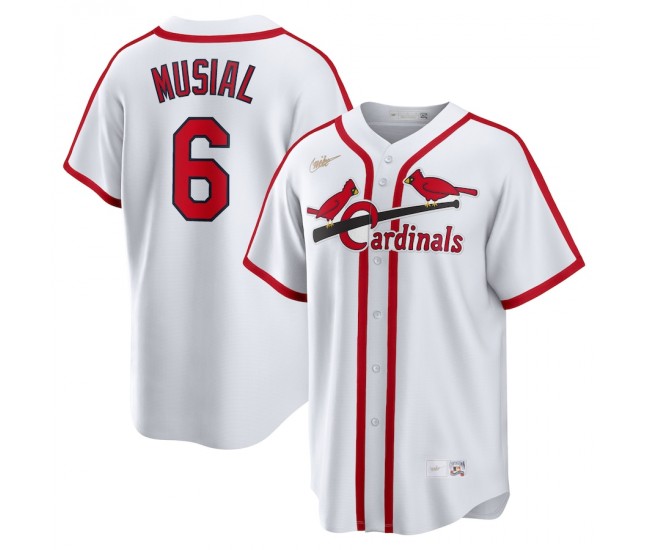 St. Louis Cardinals Stan Musial Men's Nike White Home Cooperstown Collection Player Jersey