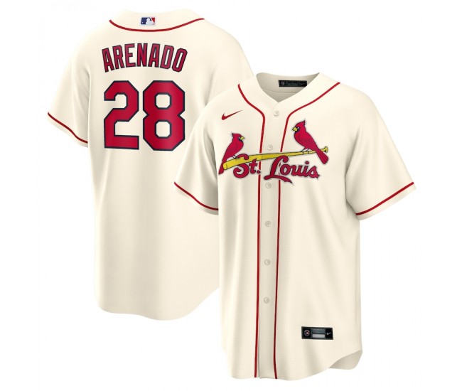 St. Louis Cardinals Nolan Arenado Men's Nike Cream Alternate Official Replica Player Jersey