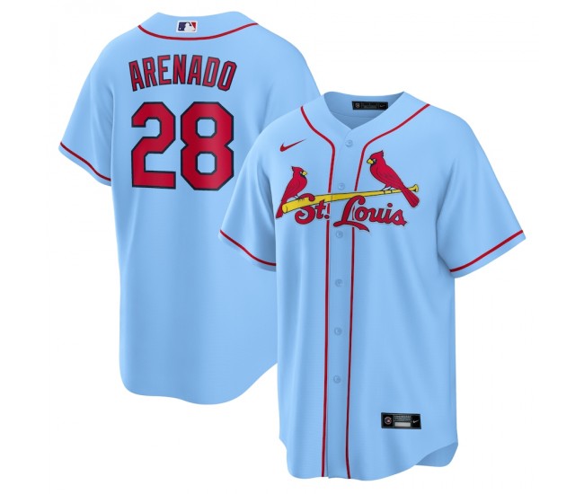 St. Louis Cardinals Nolan Arenado Men's Nike Light Blue Alternate Official Replica Player Jersey