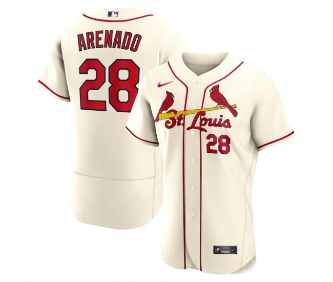 St. Louis Cardinals Nolan Arenado Men's Nike Cream Alternate Authentic Player Jersey