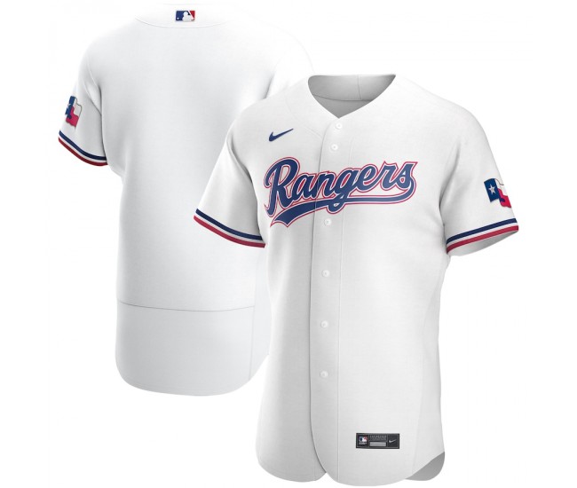 Texas Rangers Men's Nike White Home Authentic Team Logo Jersey